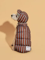 Cozy Stripe Dog Puffer - imagine 2